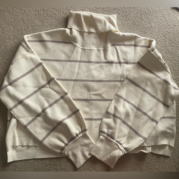 Free People Paulie Stripe Turtleneck Sweater - Picture 2 of 4